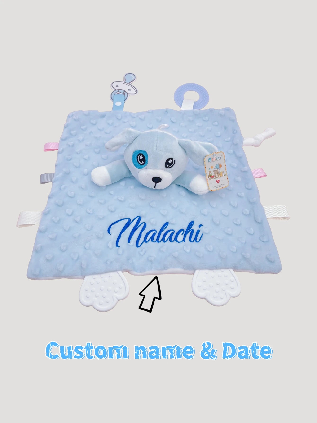 Mondoudou personnalisé bleu